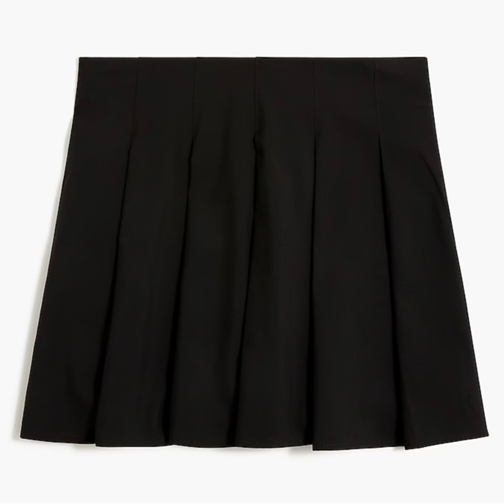 NWT J.Crew Pleated active skort in Black - XL